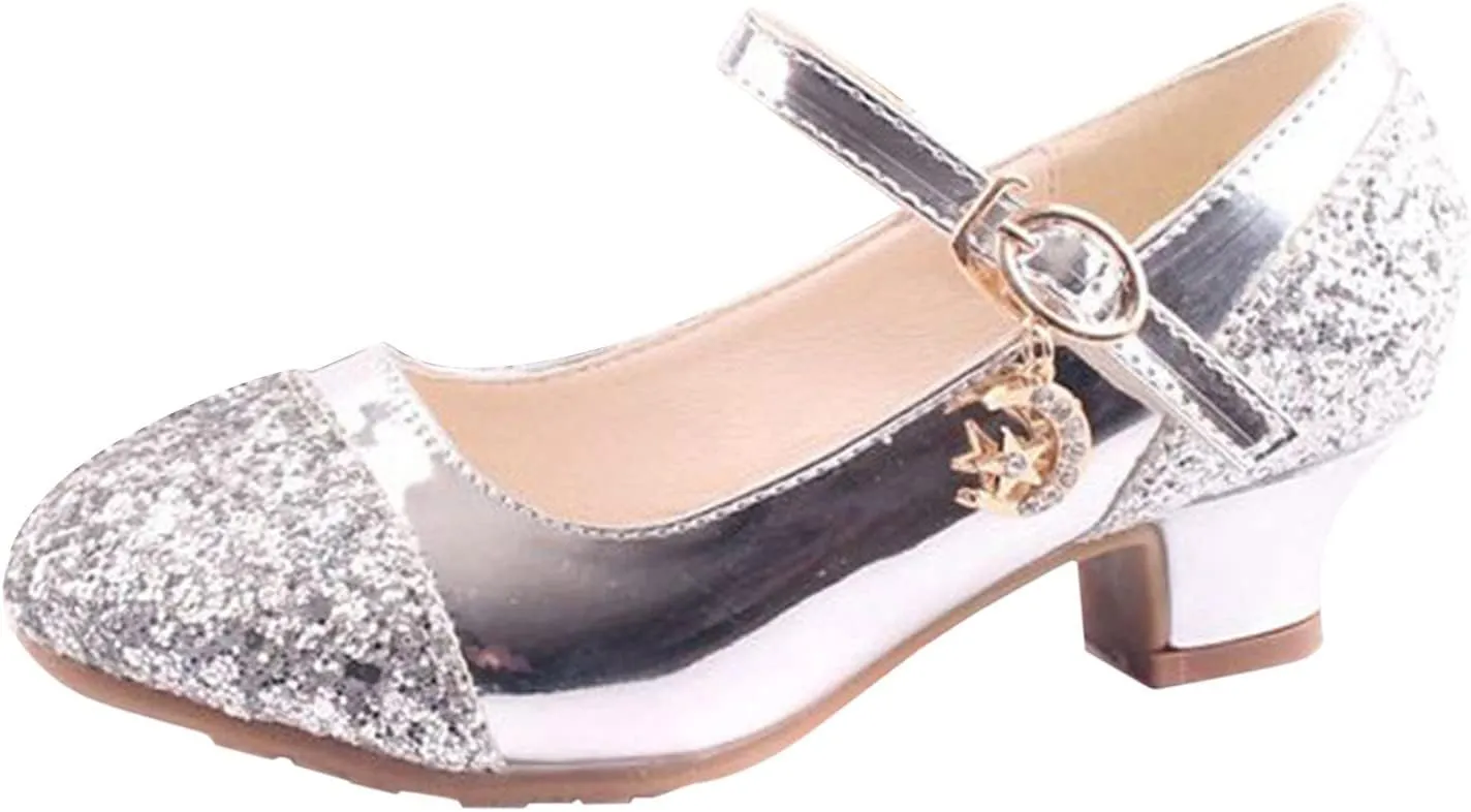 Princess Sandals Shoes for Toddler Girls Children Shoes High Heels Girls Single Shoes Dress Shoes Little Kid Shoes