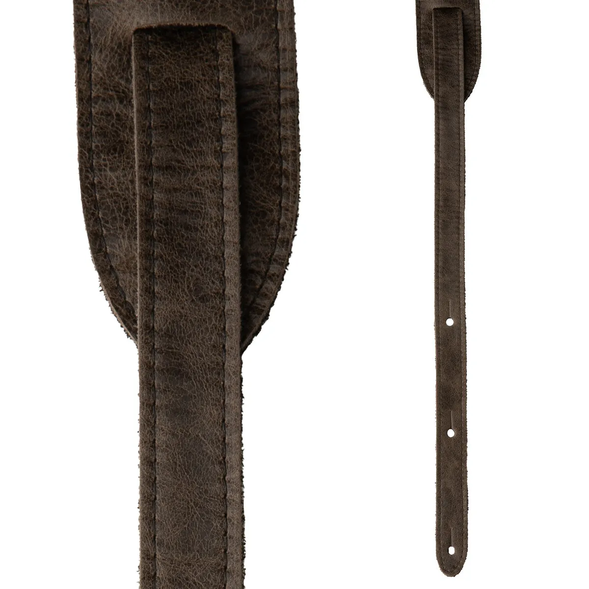 PRS 2” PRS Leather Strap, Embossed Birds, Worn Black 113010:044