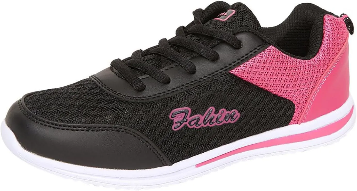 Running Shoes Lightweight Tennis Shoes Non Slip Gym Lace Up Mens Running Shoes Breathable Casual Black Shoes Black Platform Sneaker Tennis Shoe Trainers Shoe