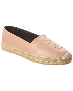 Saint Laurent Logo Leather Espadrille