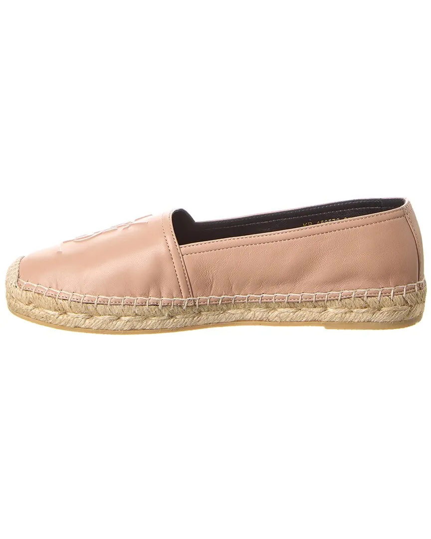 Saint Laurent Logo Leather Espadrille