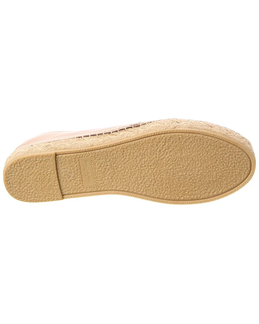 Saint Laurent Logo Leather Espadrille