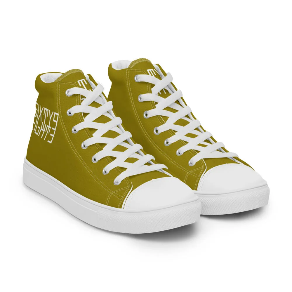 Sixty Eight 93 Logo White Brown Men's High Top Shoes