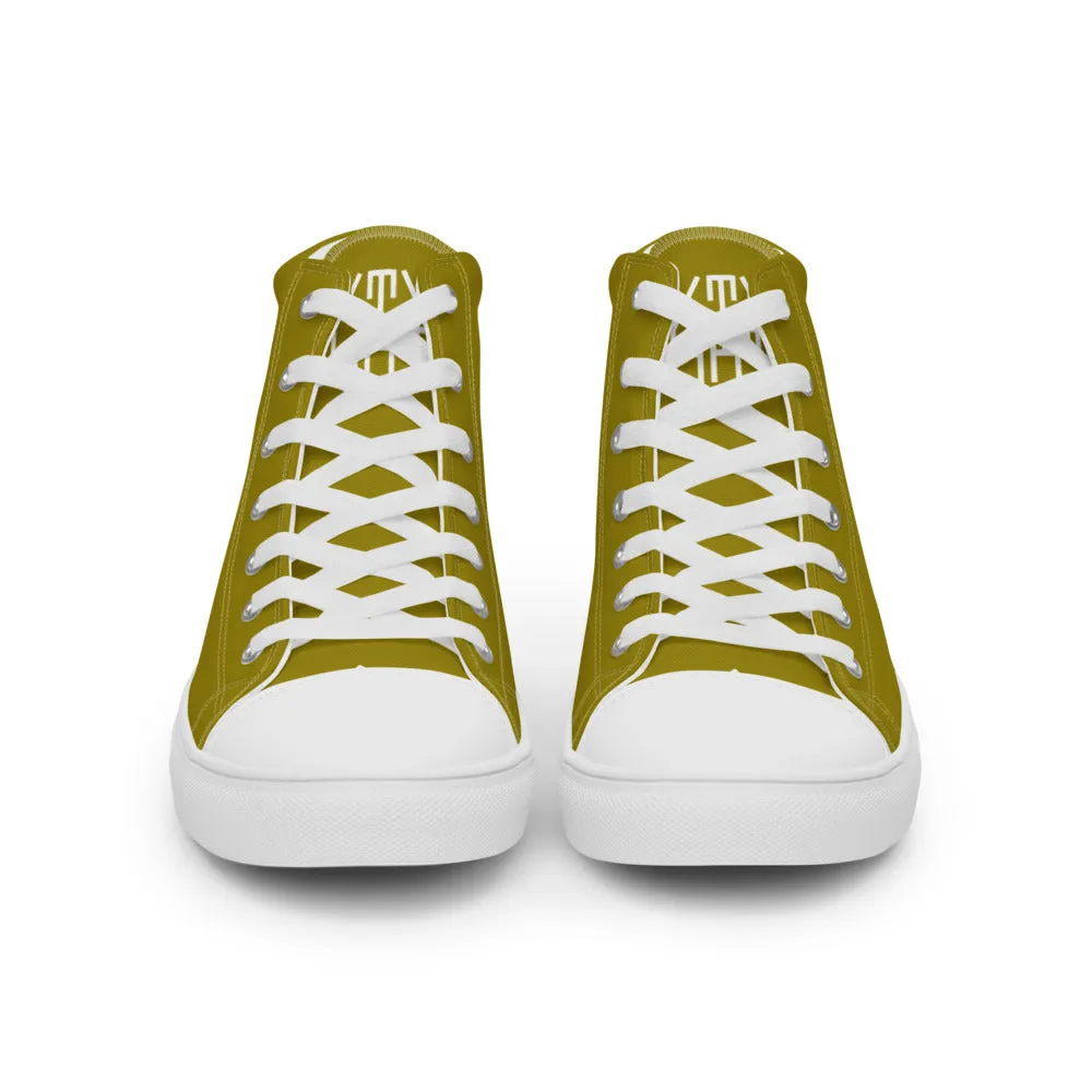 Sixty Eight 93 Logo White Brown Men's High Top Shoes