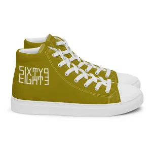 Sixty Eight 93 Logo White Brown Men's High Top Shoes