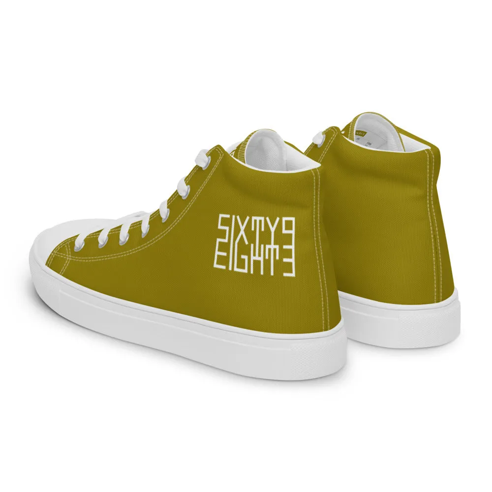 Sixty Eight 93 Logo White Brown Men's High Top Shoes