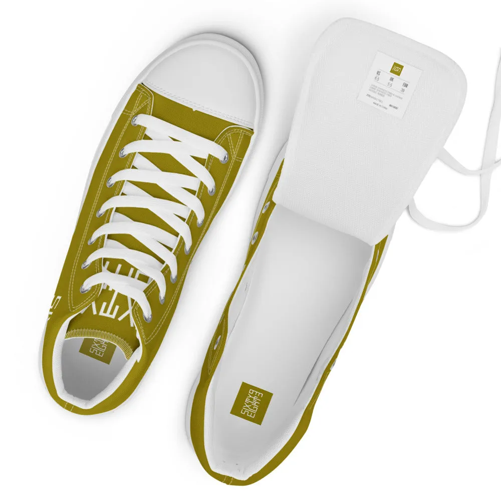 Sixty Eight 93 Logo White Brown Men's High Top Shoes