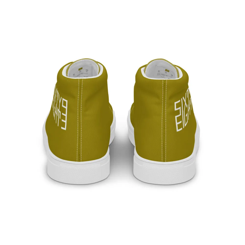 Sixty Eight 93 Logo White Brown Men's High Top Shoes