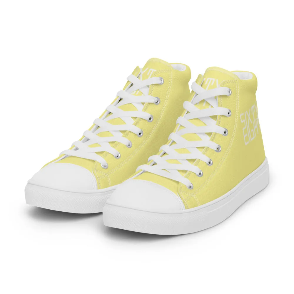 Sixty Eight 93 Logo White Gold Women's High Top Shoes