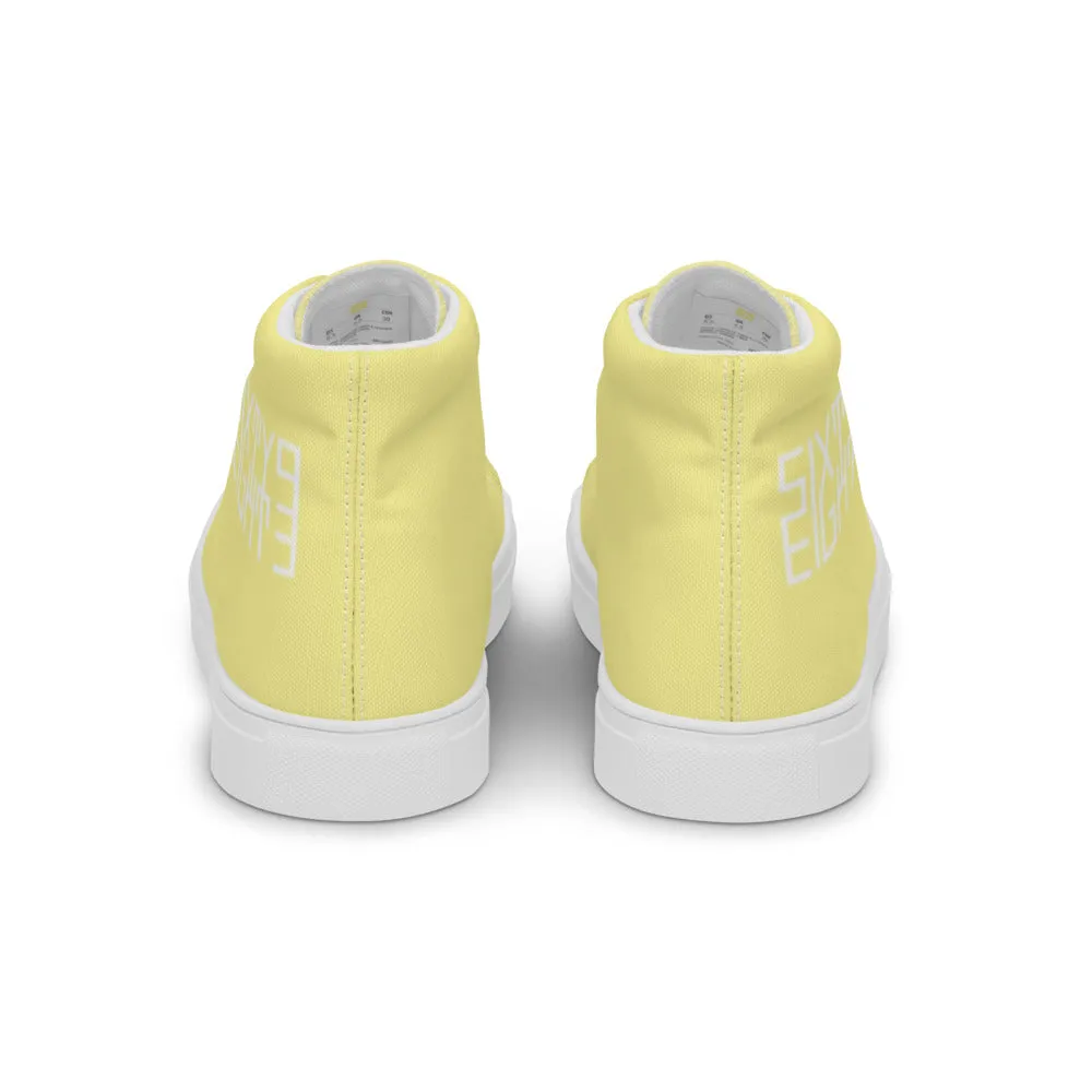 Sixty Eight 93 Logo White Gold Women's High Top Shoes