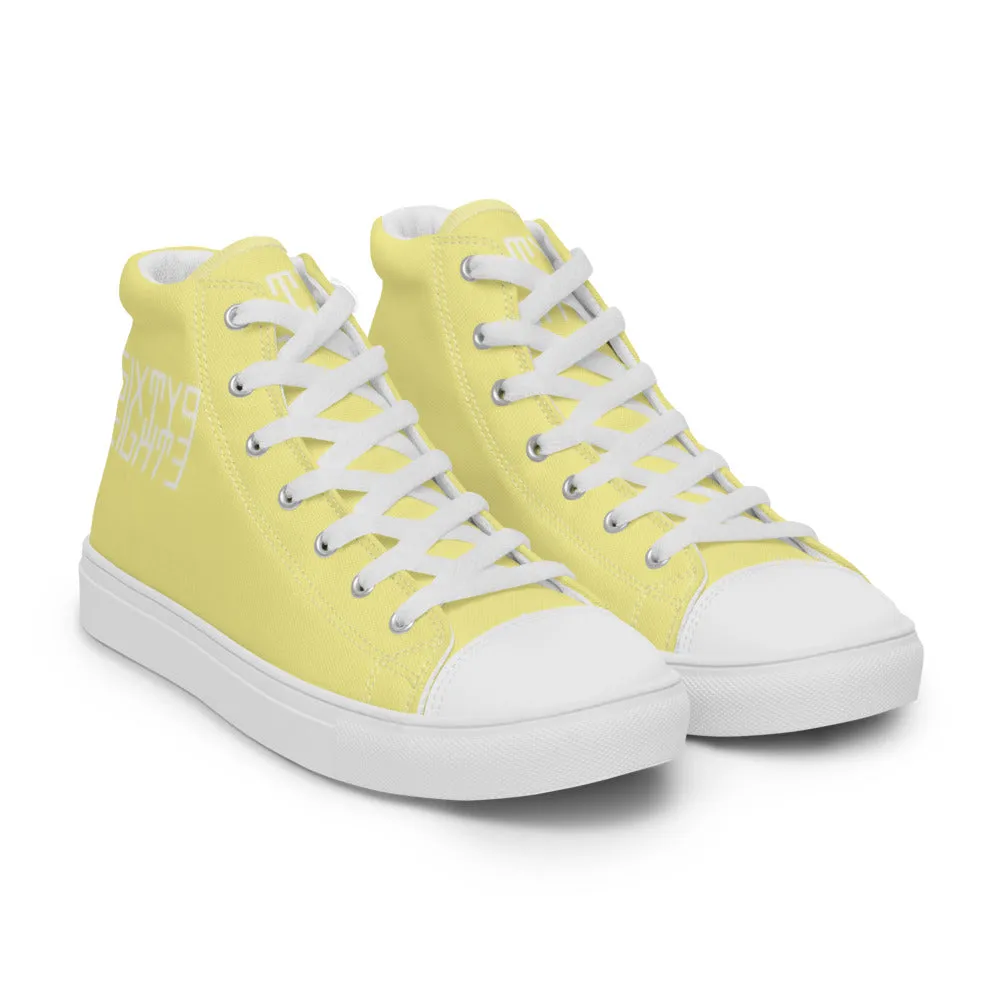 Sixty Eight 93 Logo White Gold Women's High Top Shoes