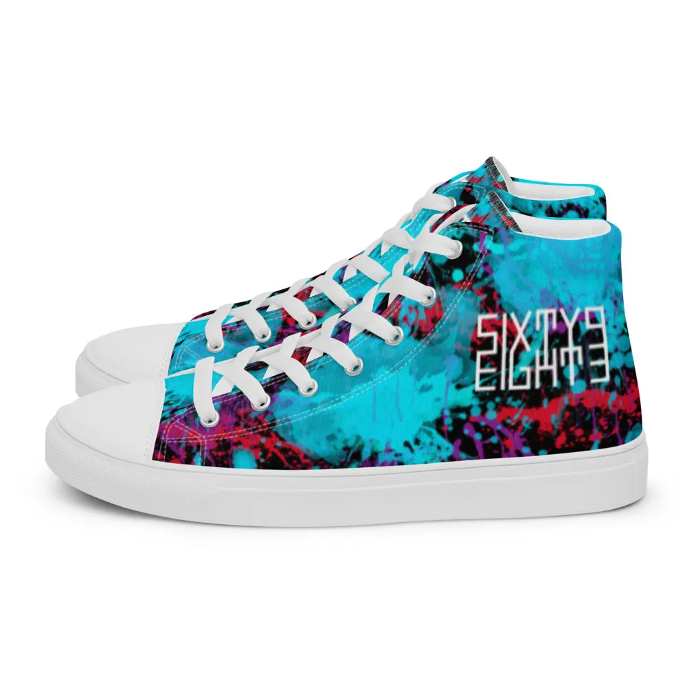 Sixty Eight 93 Logo White Splatter #1.2 Women's High Top Shoes