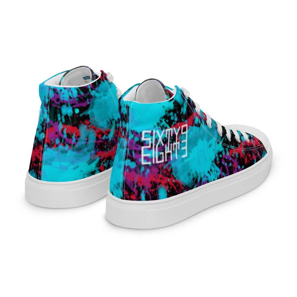 Sixty Eight 93 Logo White Splatter #1.2 Women's High Top Shoes