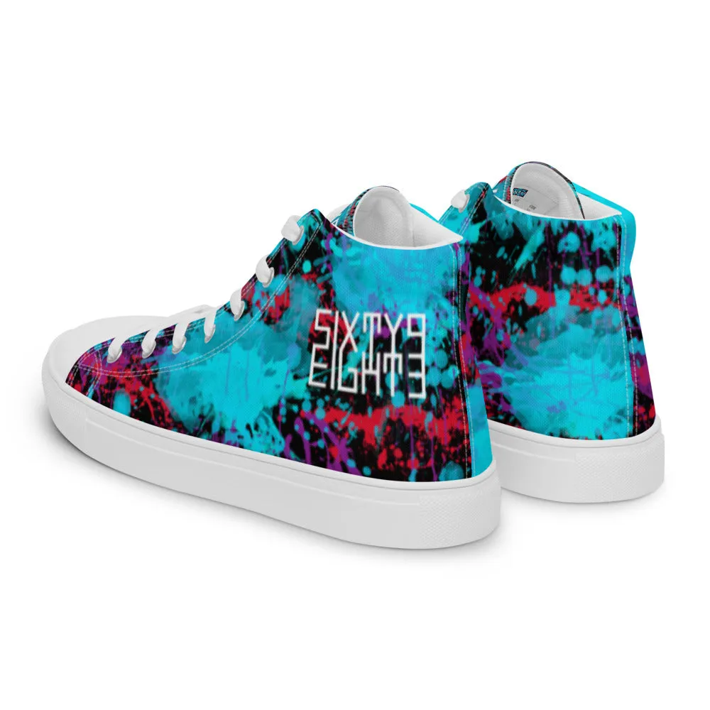 Sixty Eight 93 Logo White Splatter #1.2 Women's High Top Shoes