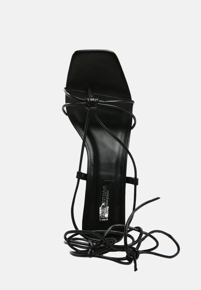 spruce tie up block heel sandals