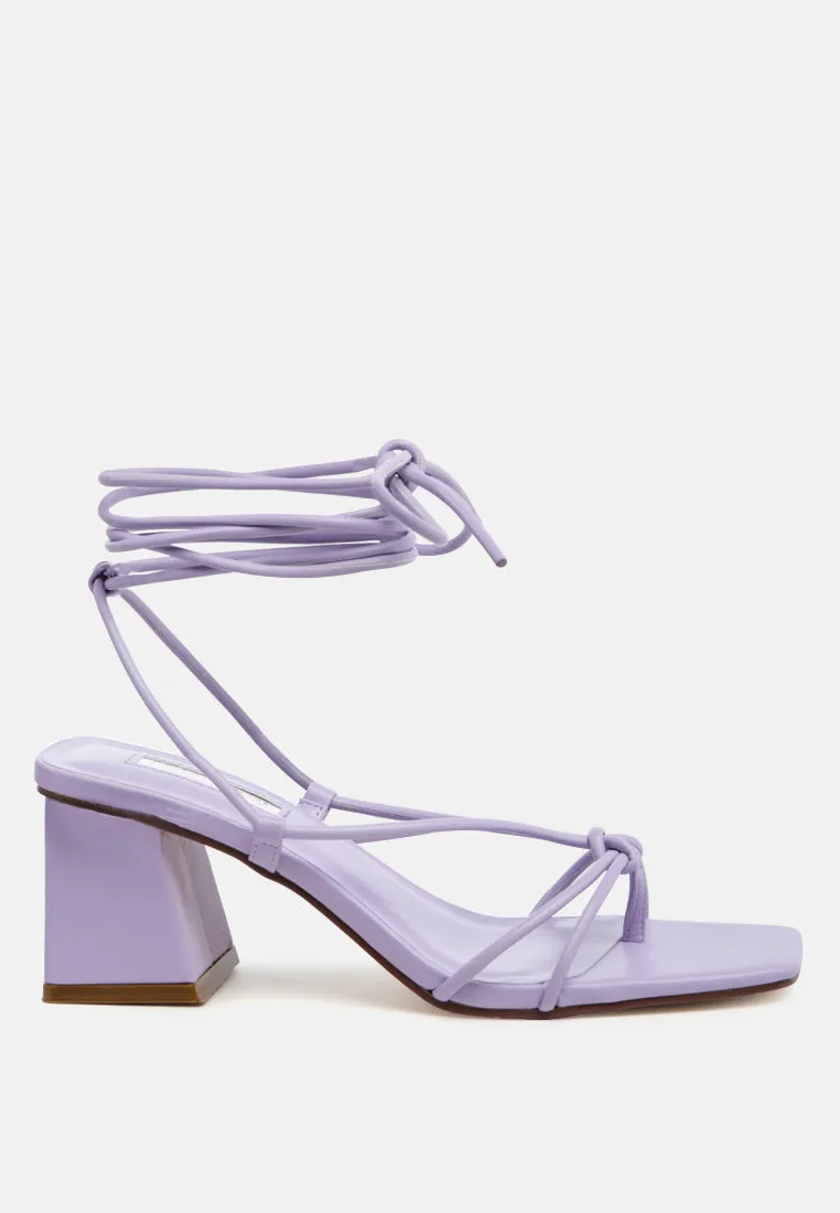 spruce tie up block heel sandals