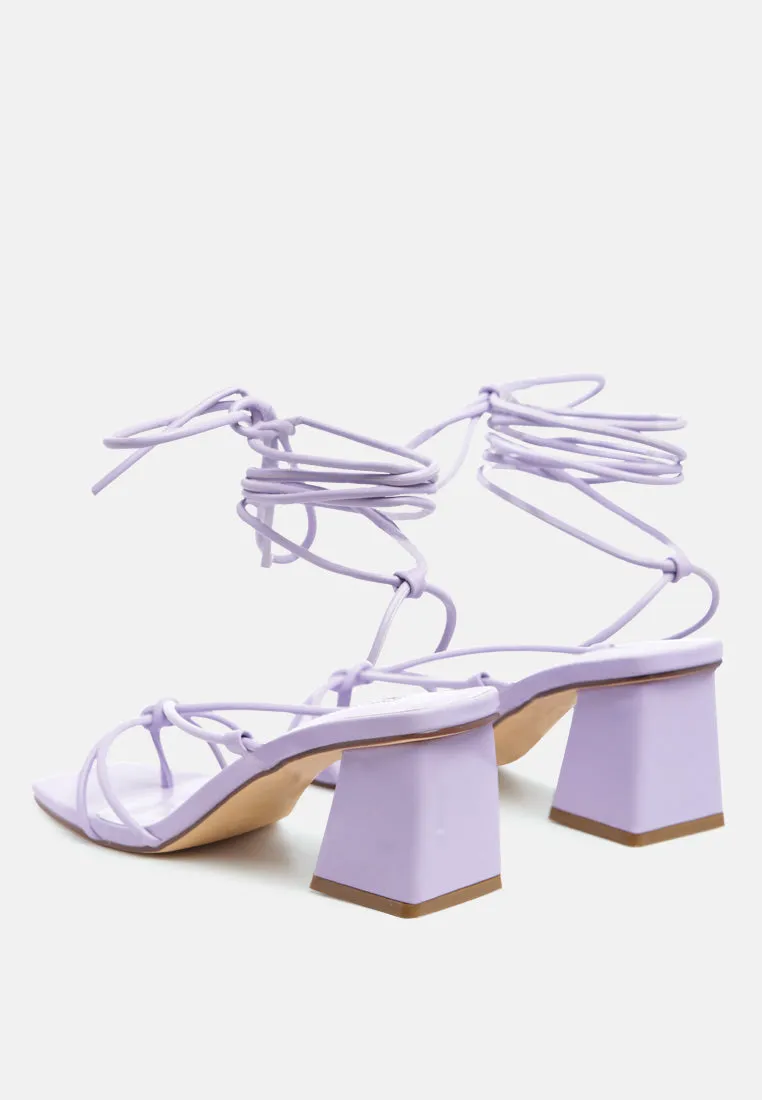 spruce tie up block heel sandals