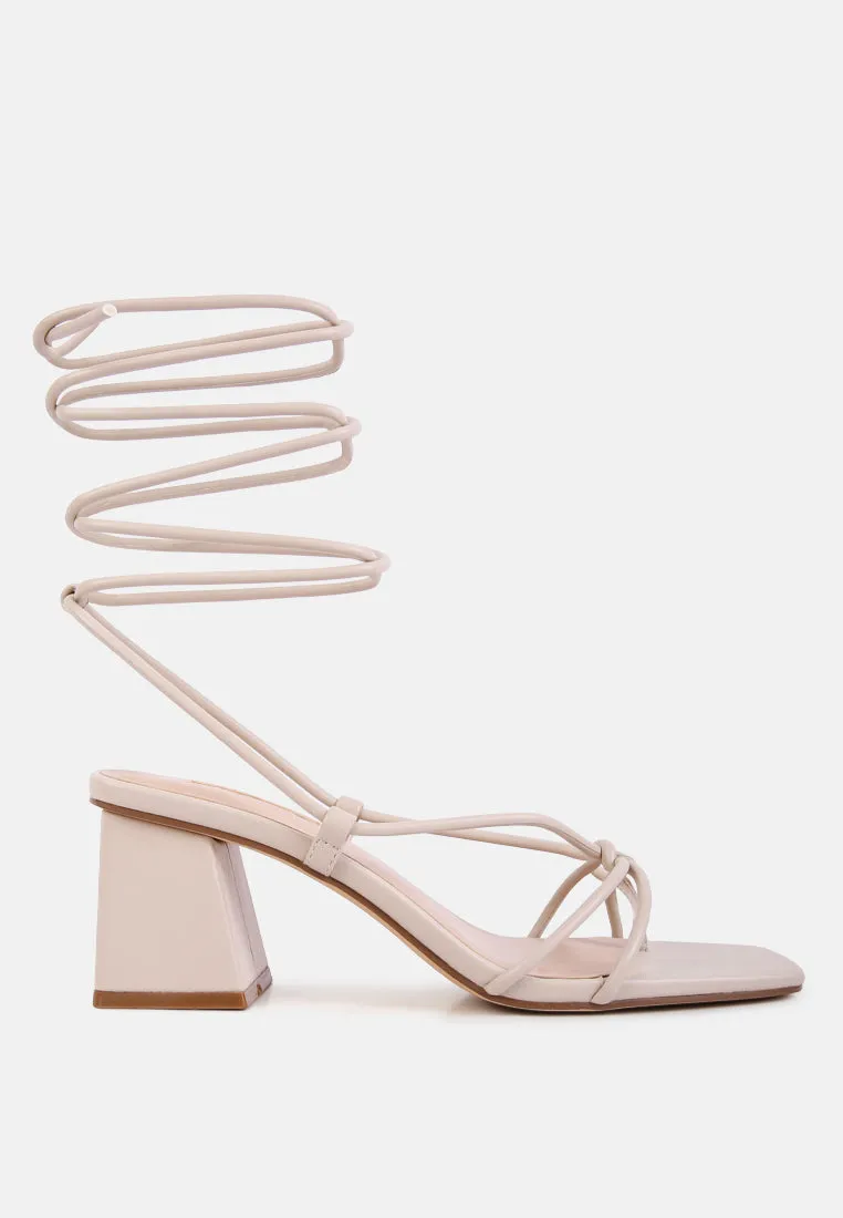 spruce tie up block heel sandals