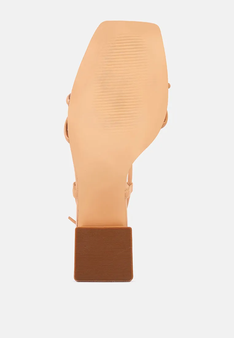 spruce tie up block heel sandals