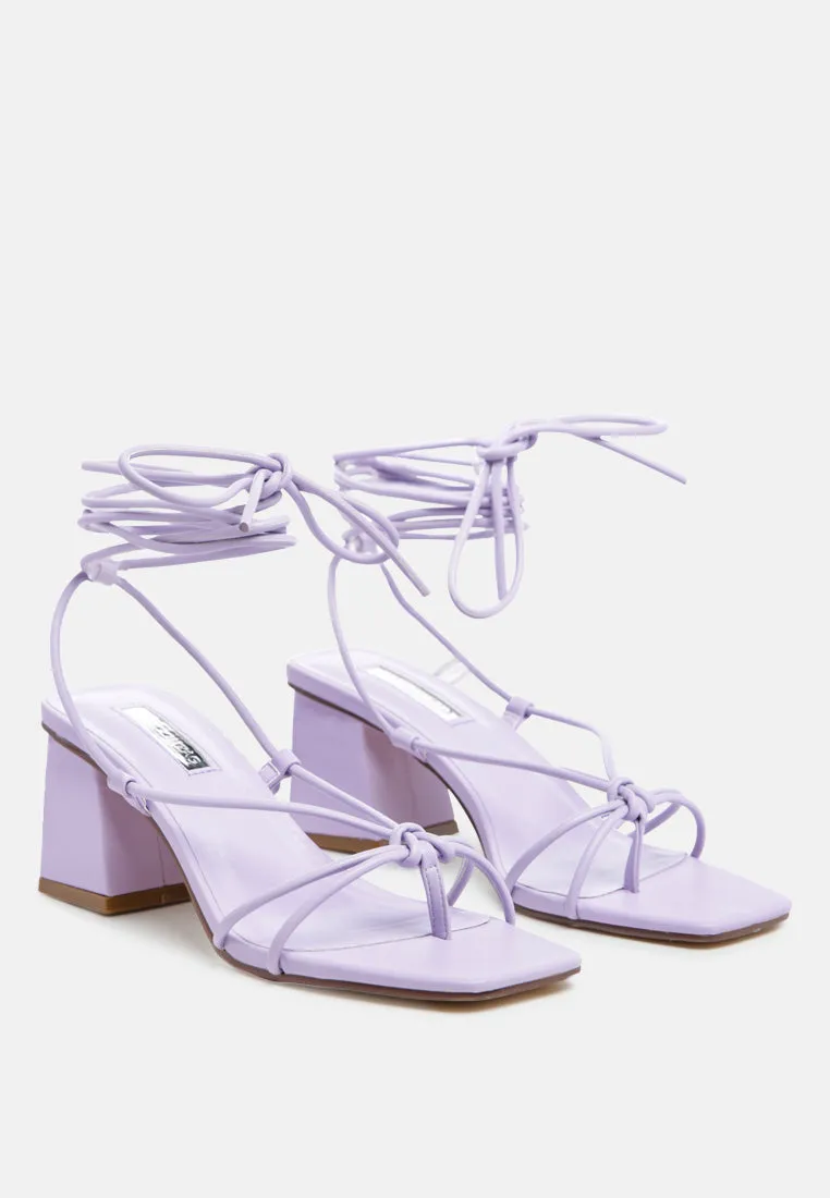 spruce tie up block heel sandals
