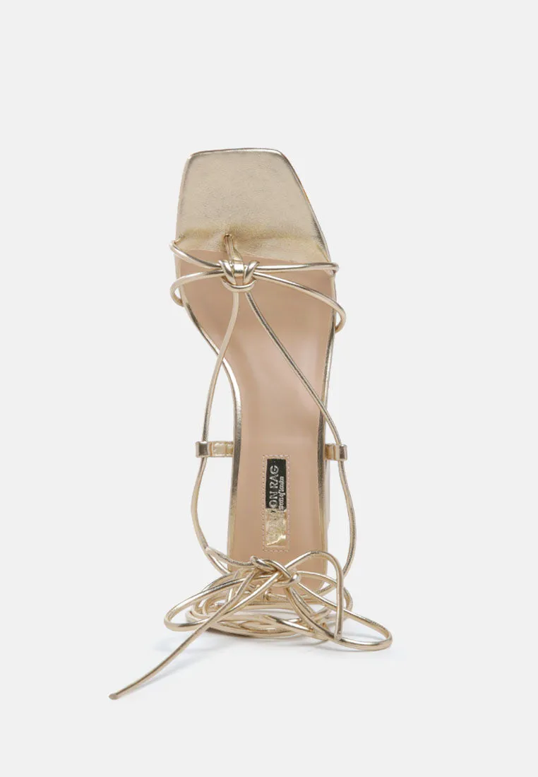 spruce tie up block heel sandals