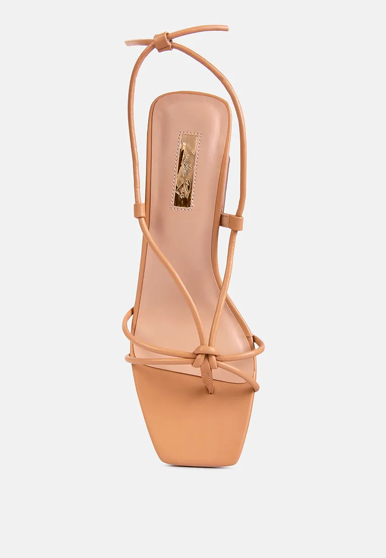 spruce tie up block heel sandals