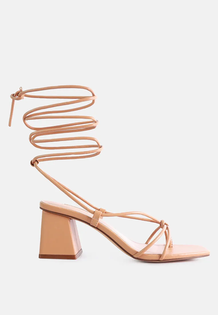 spruce tie up block heel sandals
