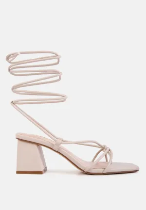 spruce tie up block heel sandals