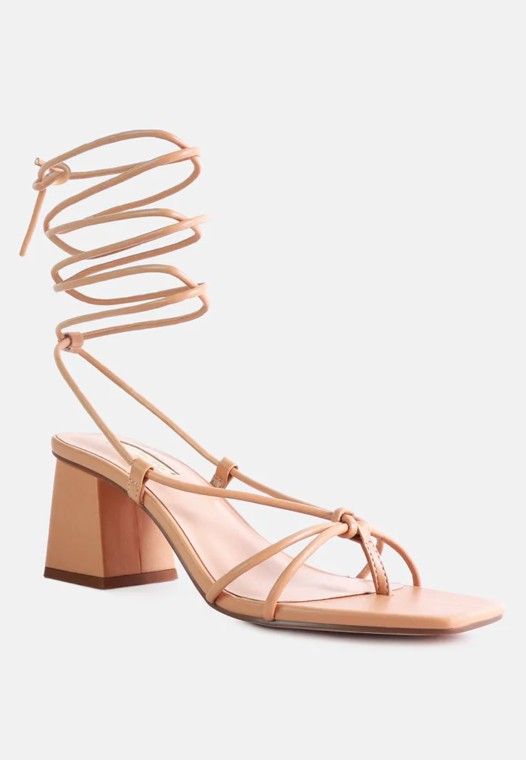 spruce tie up block heel sandals