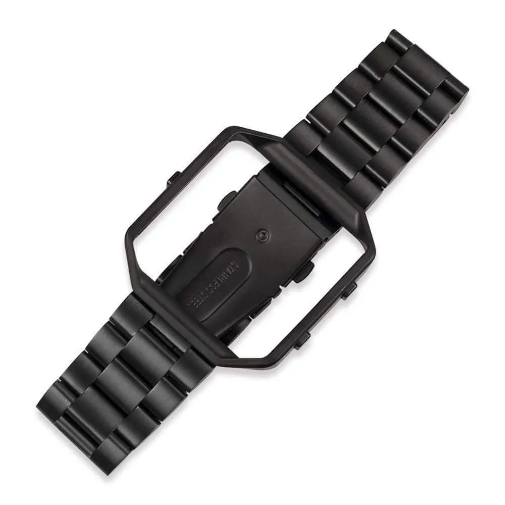 Stainless Steel Strap w/Metal Frame for Fitbit Blaze - Silver   Link removal tool