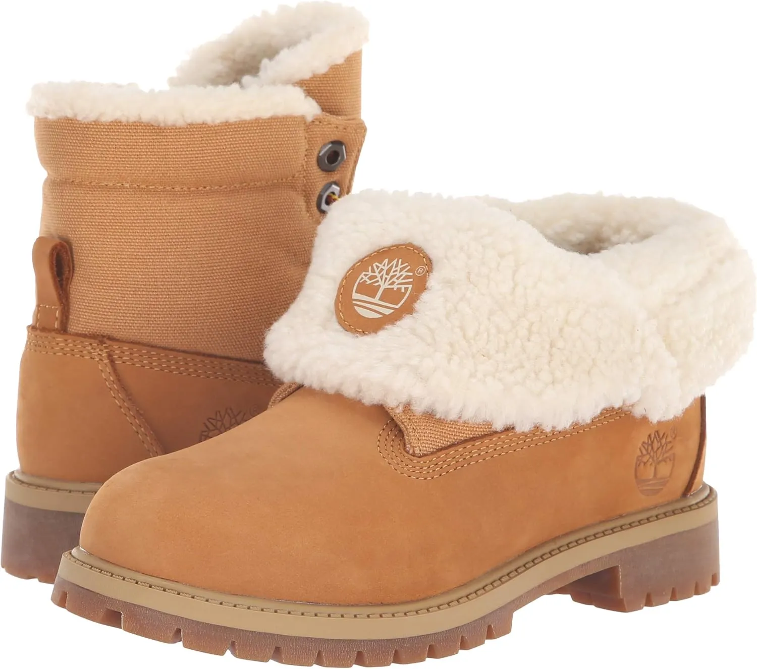 Timberland Unisex-Child Icon Collection Roll-top with Fleece Fashion Boot