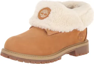 Timberland Unisex-Child Icon Collection Roll-top with Fleece Fashion Boot