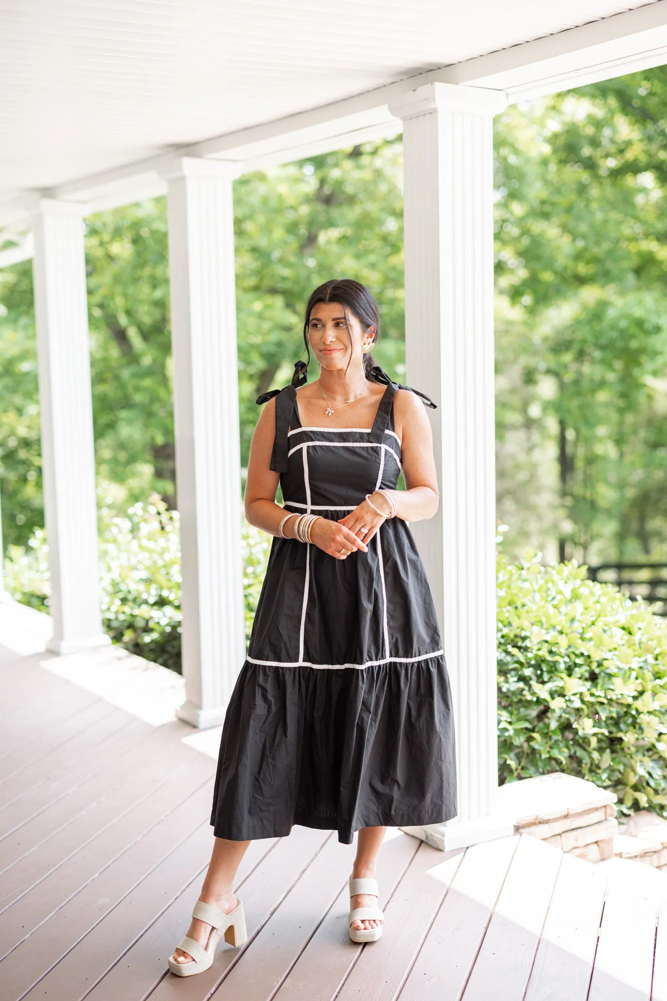 Timeless Beauty Black Midi Dress