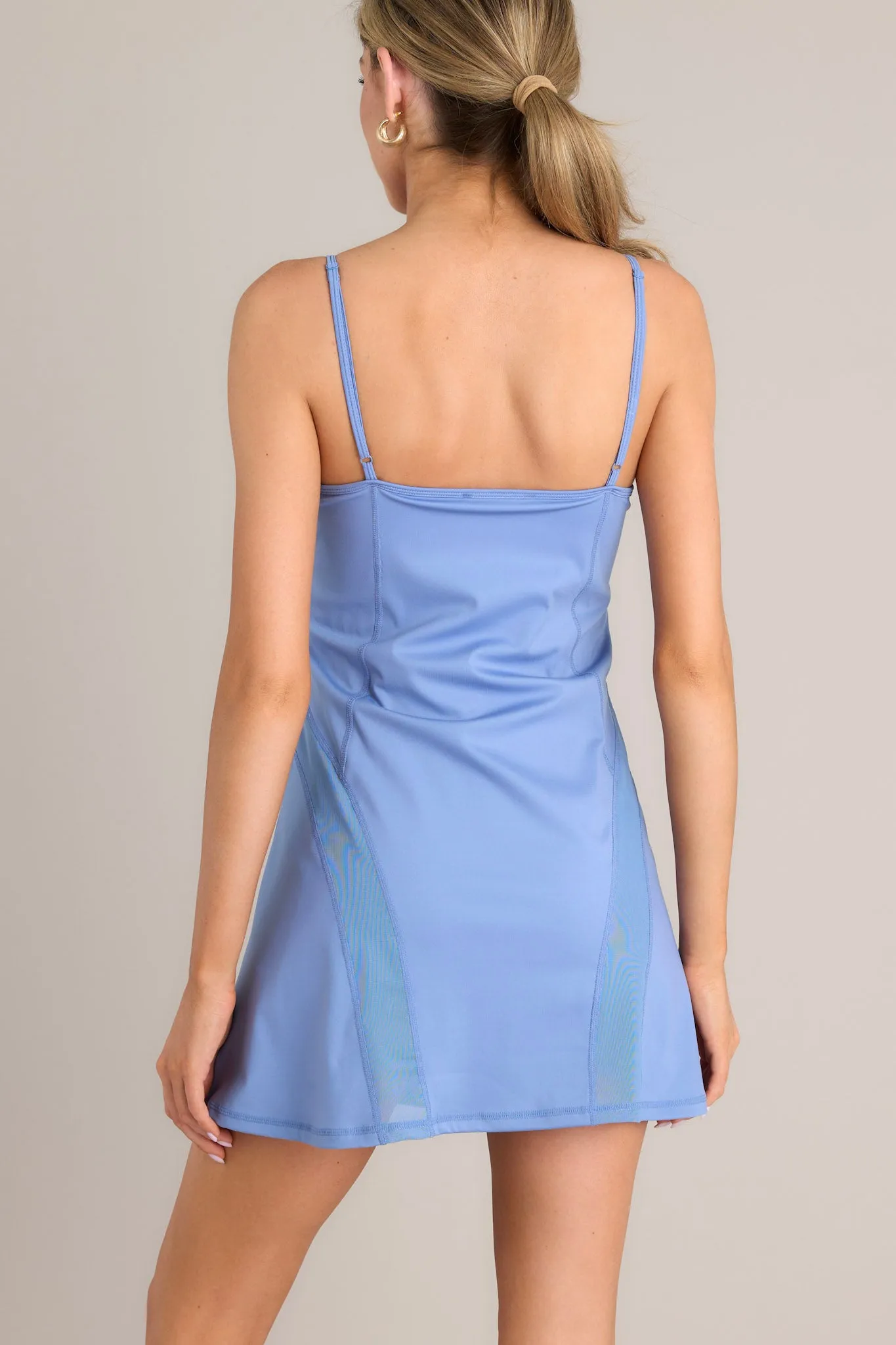 Timeless Journey Ash Blue Athleisure Mini Dress