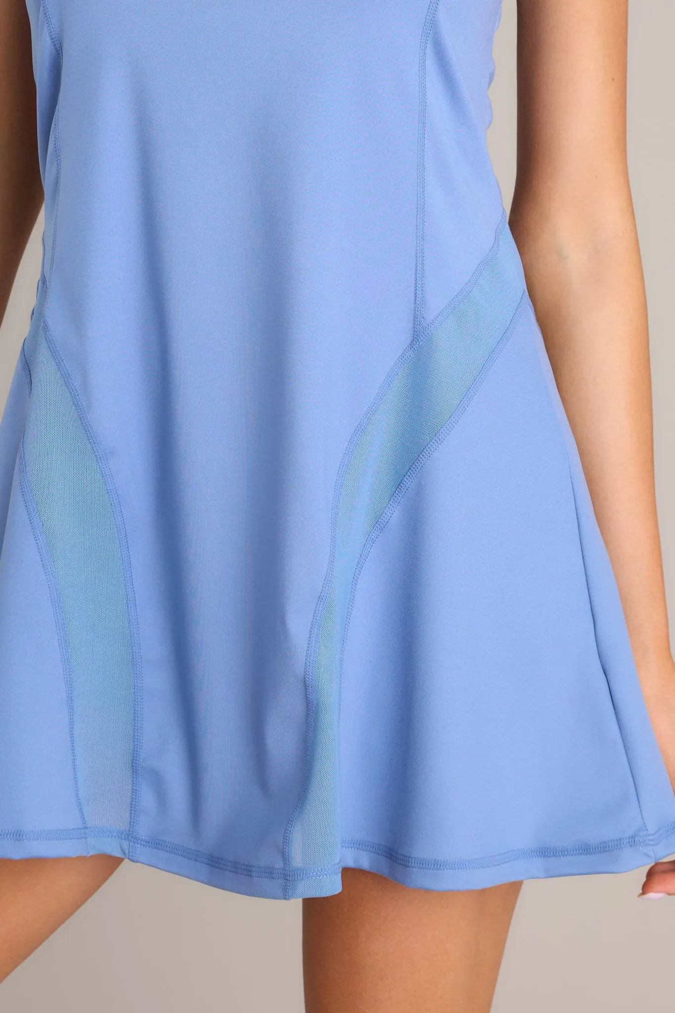 Timeless Journey Ash Blue Athleisure Mini Dress