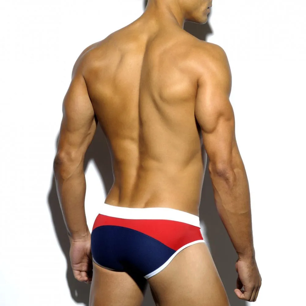 Two Color Bold Swim Briefs