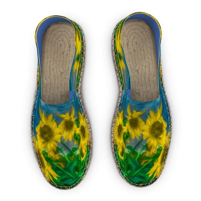 Van Gogh Sunflower Custom Espadrilles