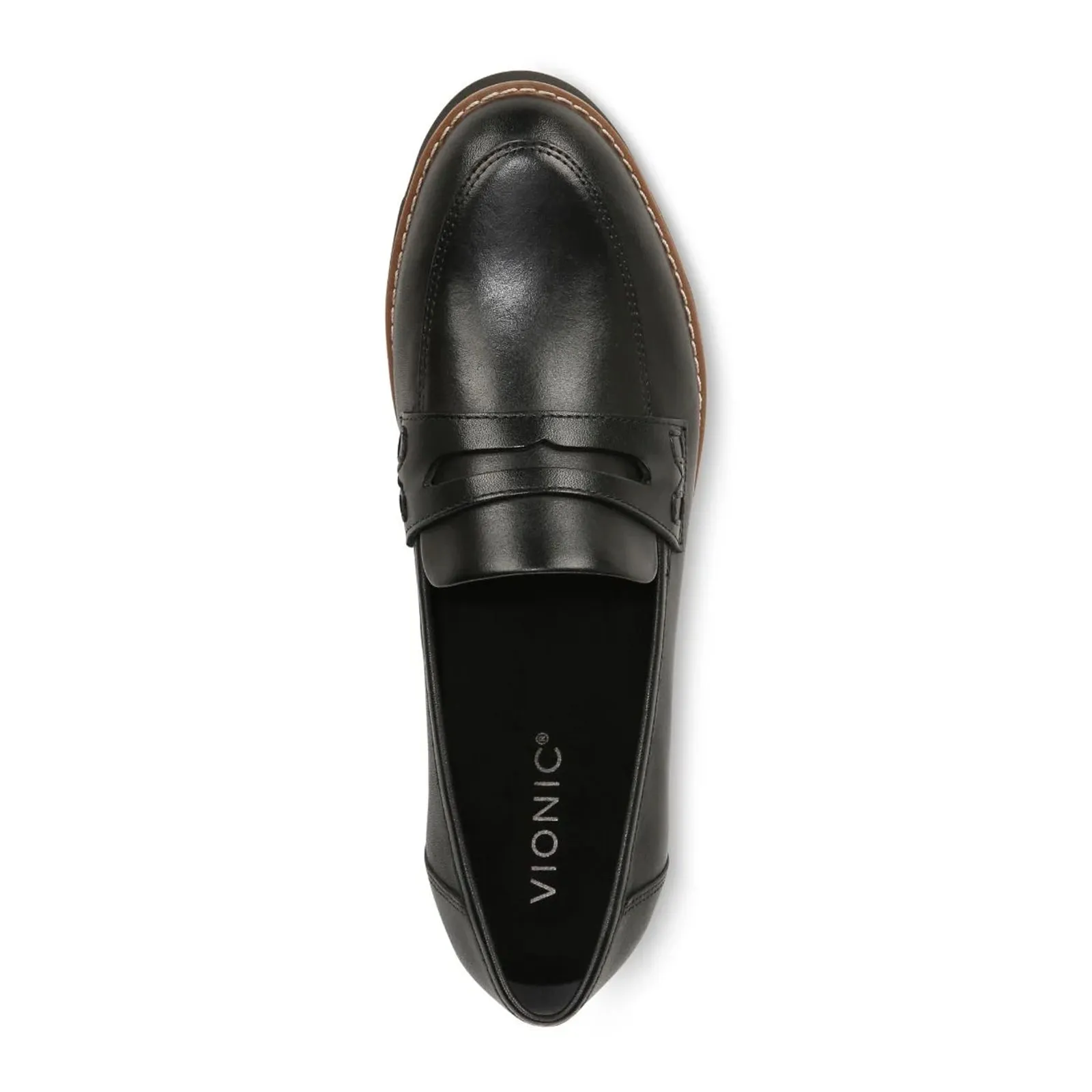 Vionic Cheryl II Loafer (Women) - Black Nappa Leather