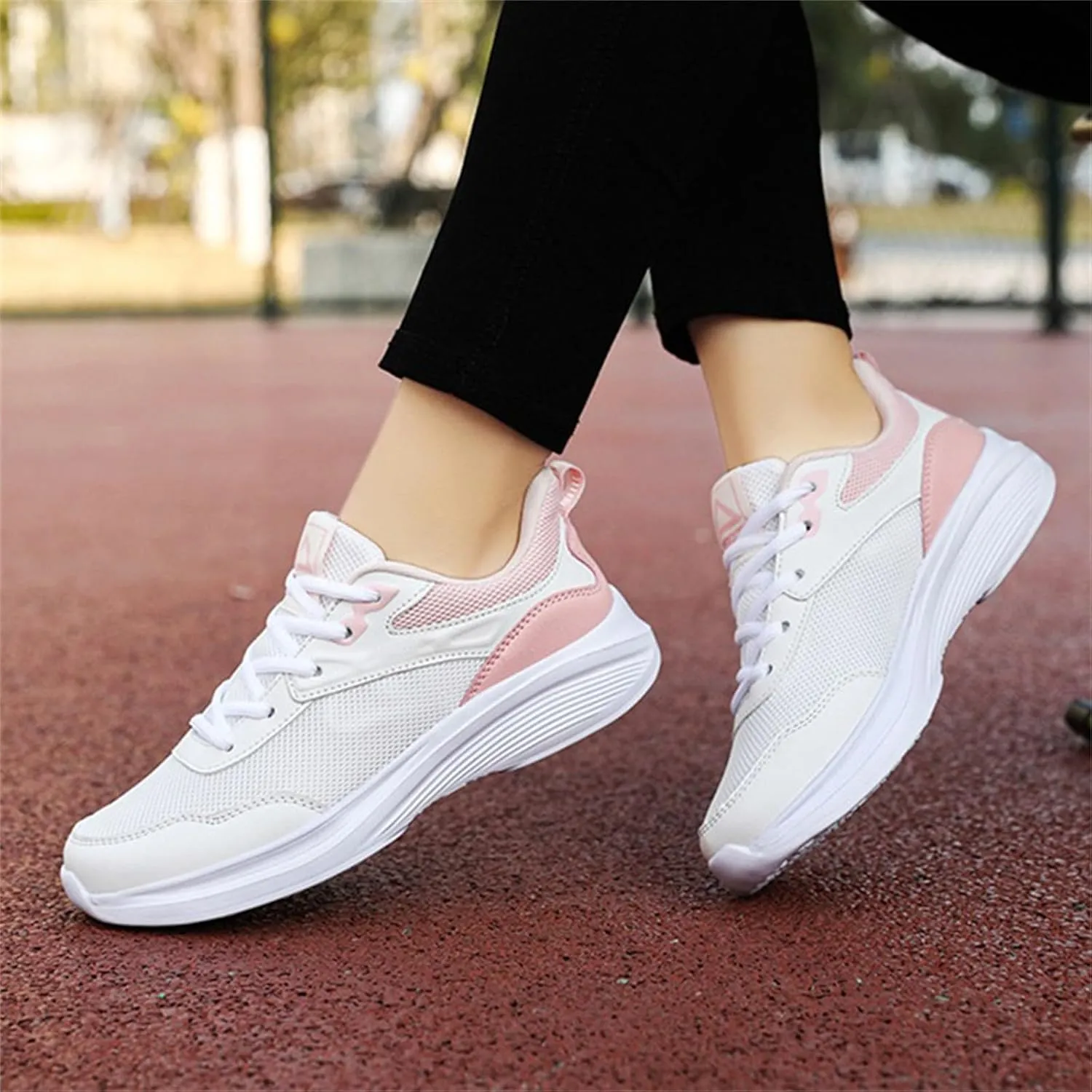 Wide Width Sneakers for Women Cross Training Lace Up Cushion Sneaker Extra Wide Athletic Shoes with Arch Support for Workout Gym