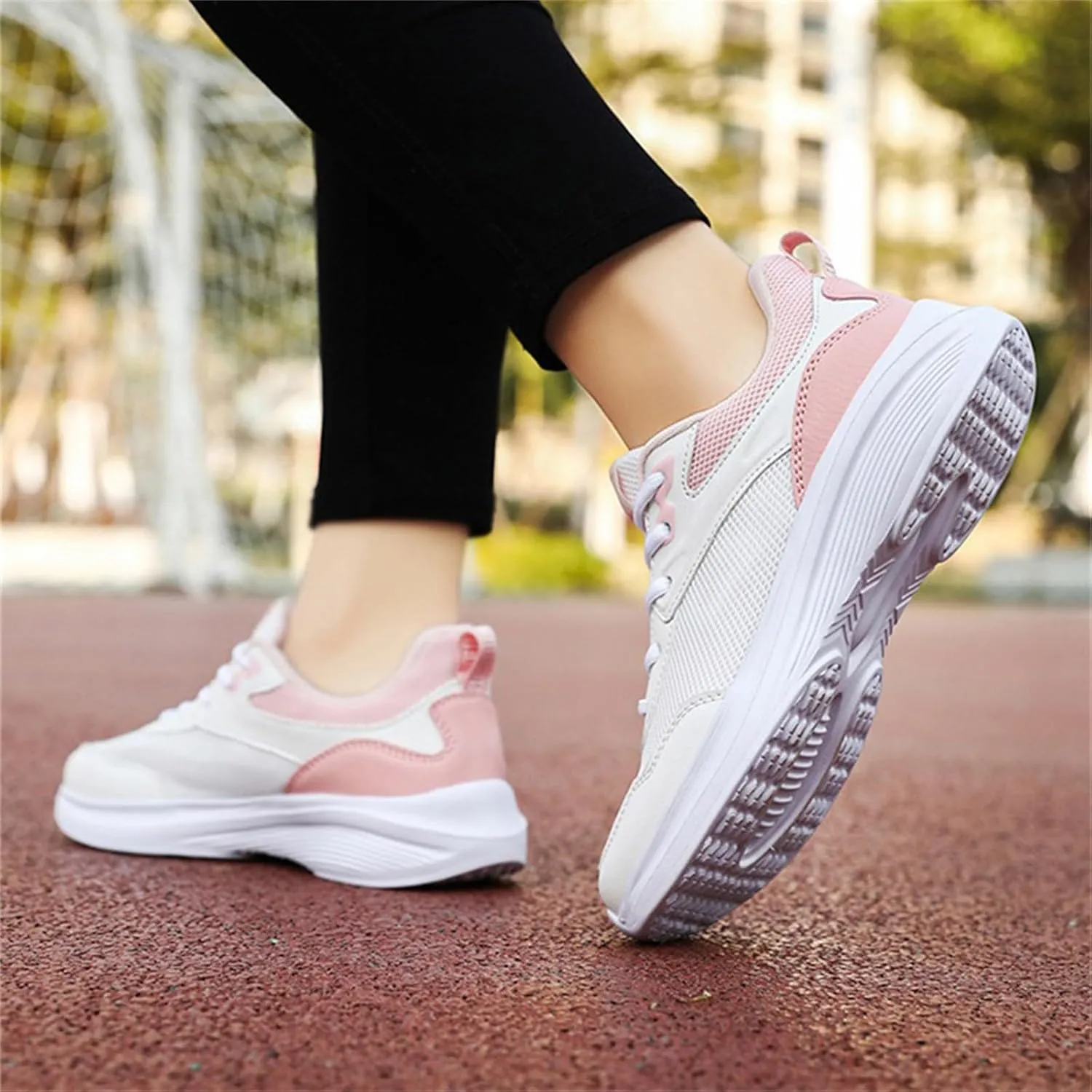 Wide Width Sneakers for Women Cross Training Lace Up Cushion Sneaker Extra Wide Athletic Shoes with Arch Support for Workout Gym