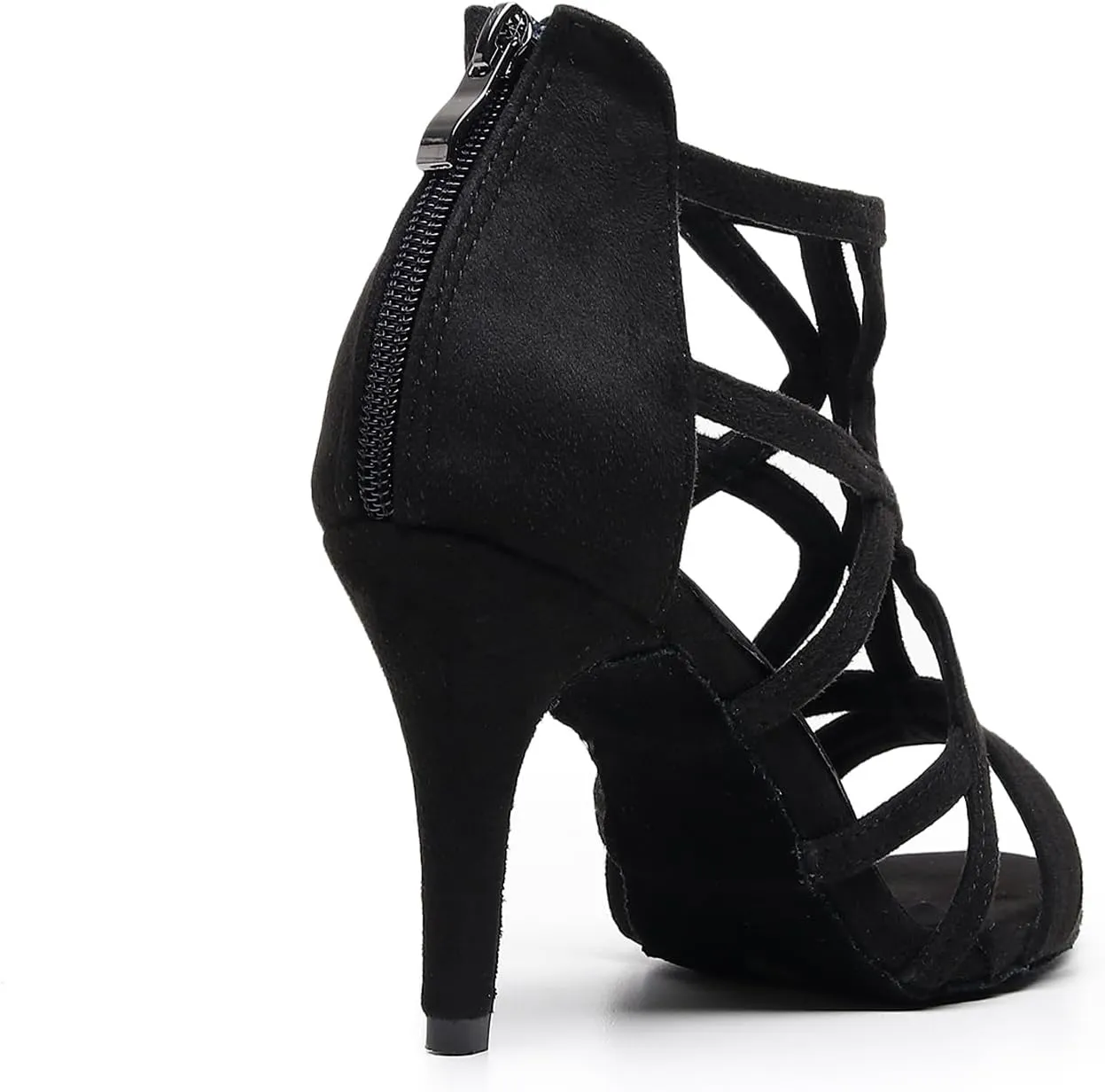 Women Latin Salsa Dance Shoes Open-Toe Dance Boots Ballroom Professional Party Dancing Heels, Model QJW-7277