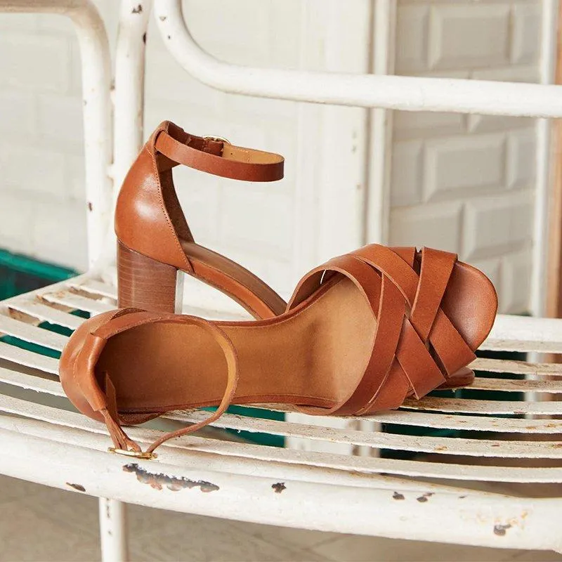 Women's Block Heel Sandals Fashion Heels