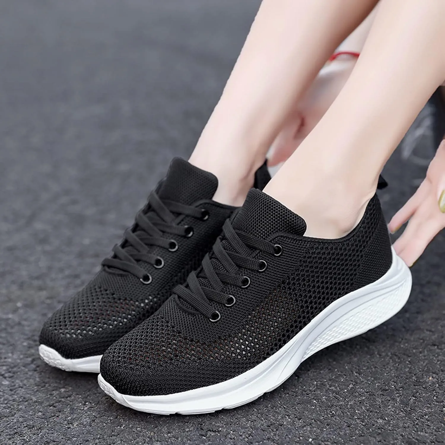 Women's Comfortable Walking Running Tennis Shoes Lace Up Womens Tennis Shoes Wide Width Men Casual Shoes Brown Sneakers Brown Tennis Shoe Trainers Shoe