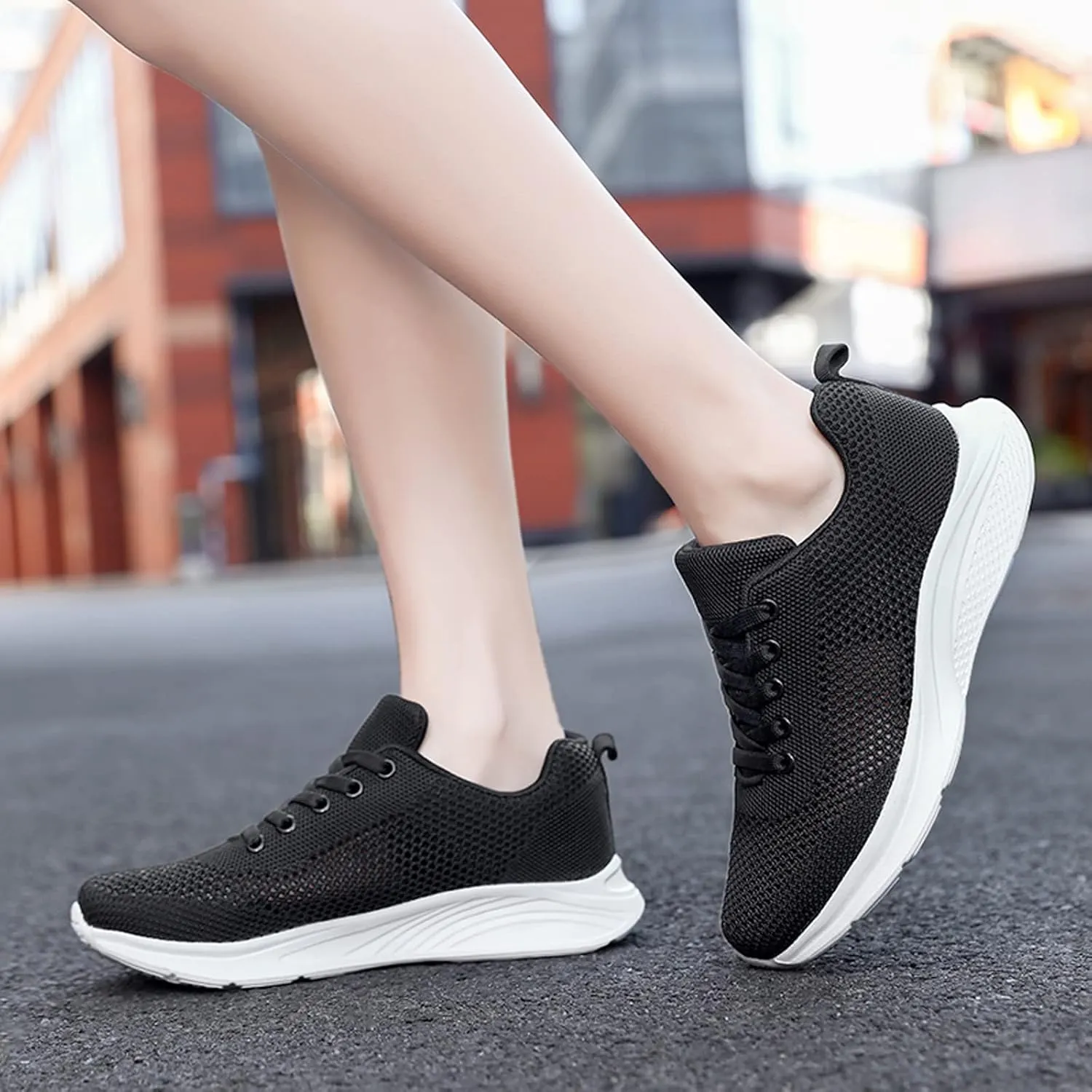 Women's Comfortable Walking Running Tennis Shoes Lace Up Womens Tennis Shoes Wide Width Men Casual Shoes Brown Sneakers Brown Tennis Shoe Trainers Shoe