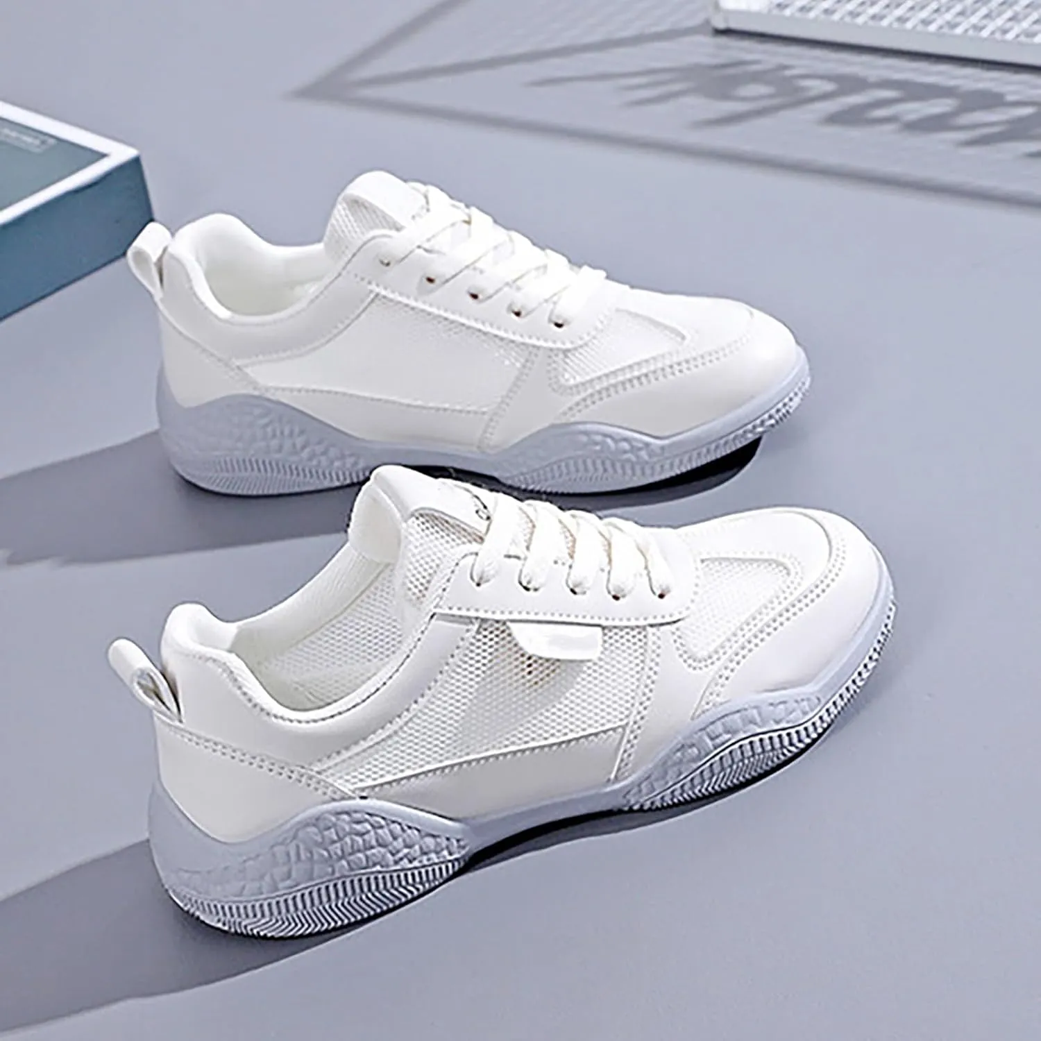 Women's Lace Up Road Running Shoes Wide Athletic Tennis Tennis Shoes Men Sport Casual Slip On Shoes Waterproof Sneakers Platform Tennis Shoe Cross Trainer Shoe