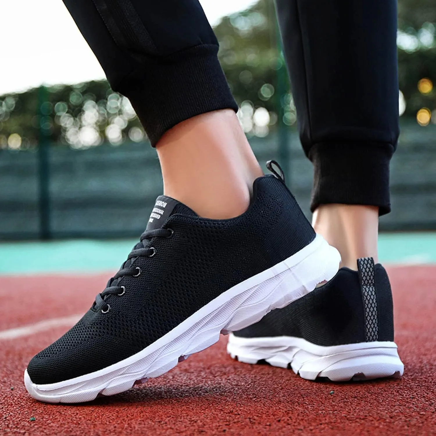 Womens Lace Up Running Shoes Non Slip Walking Shoes Running Shoes for Women Slip On Men's Casual Shoes Chunky Sneakers Red Tennis Shoe Cross Trainer Shoe