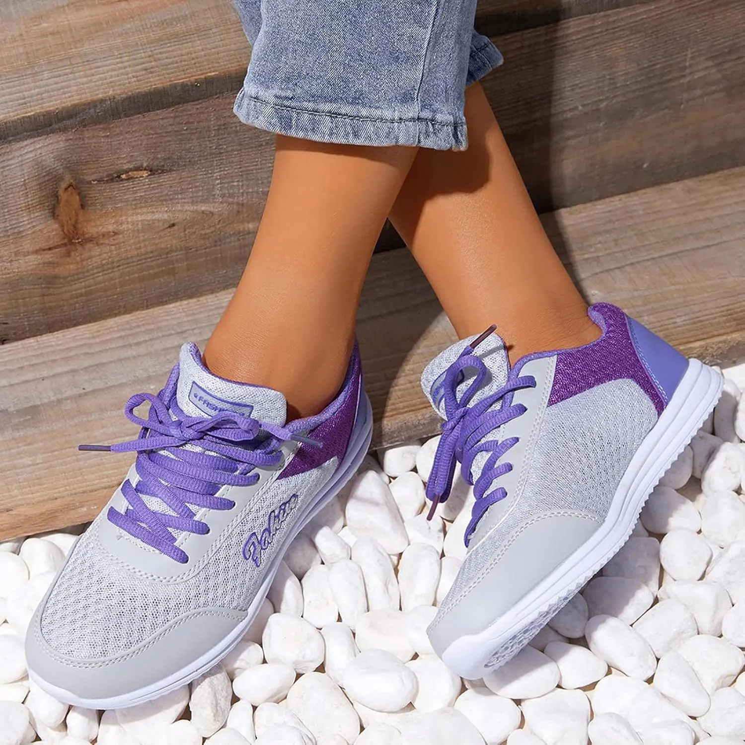 Women's Lace Up Walking Shoes Lightweight Casual Running Sneakers Tennis Shoes Womens Slip On Dress Casual Shoes Shoes Sneakers Brown Tennis Shoe Trainers Shoe