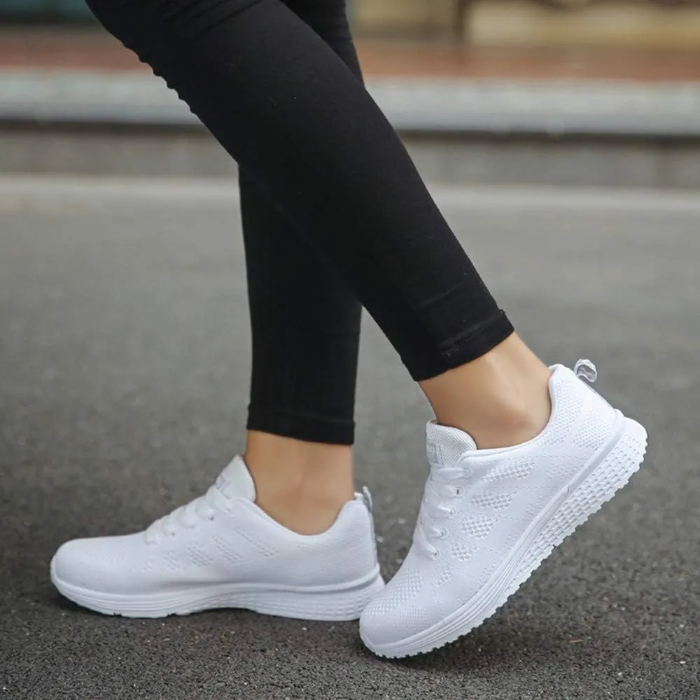 Womens Lace Up Walking Shoes Memory Foam Lightweight Comfort Running Shoes for Men Slip On Men's Casual Dress Shoes White Platform Sneakers Tennis Shoe Trainers Shoe