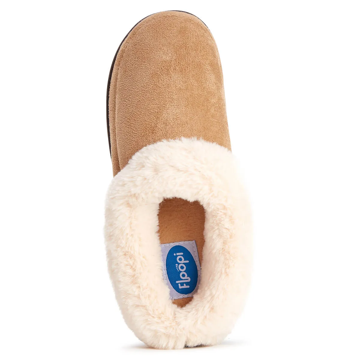 Women's Lydia Faux Suede Fur Collar Clog Slippers