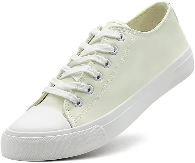 Womens Mens Fashion Sneakers Low Top PU Leather Shoes for Women Men Classic Lace Up Sneakers Casual Tennis Walking Shoes Comfortable